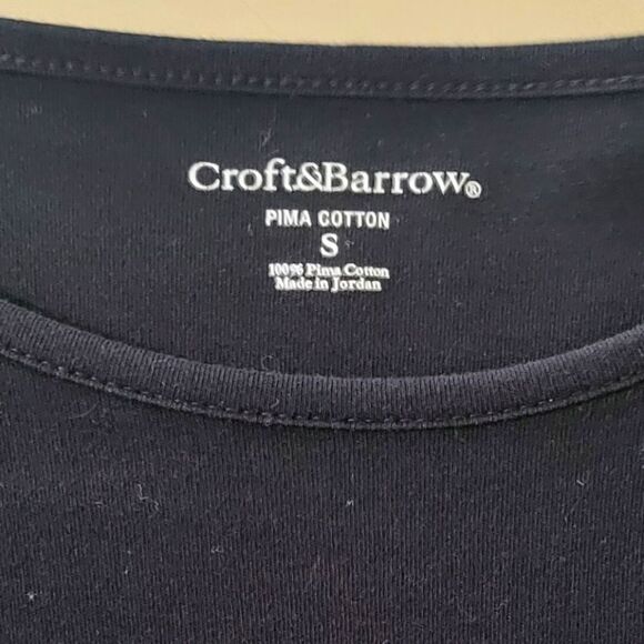 Croft & Barrow® Crewneck Women's Black Long-Sleeve Tee - Picture 5 of 13